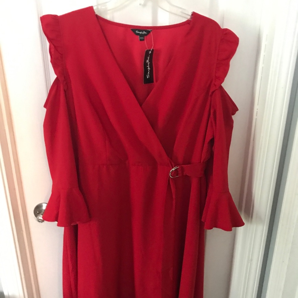 BNWT Simply Be faux wrap dress